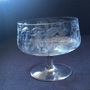 Ainsley British Delicate Cut Glass Vintage Footed Compote/Candy Dish